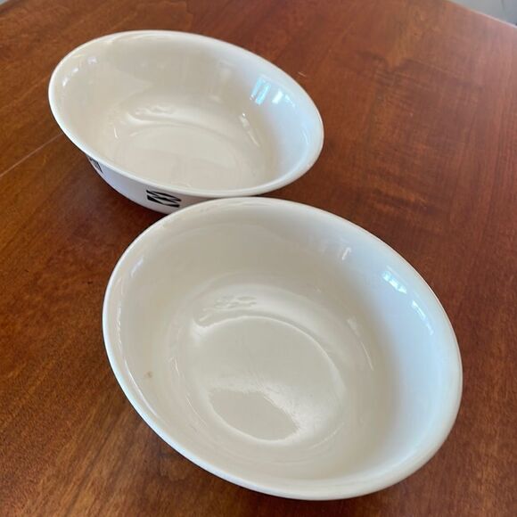 Set of 2 Corelle Beige Geometric Tribal 6" Soup Bowls - Picture 2 of 4